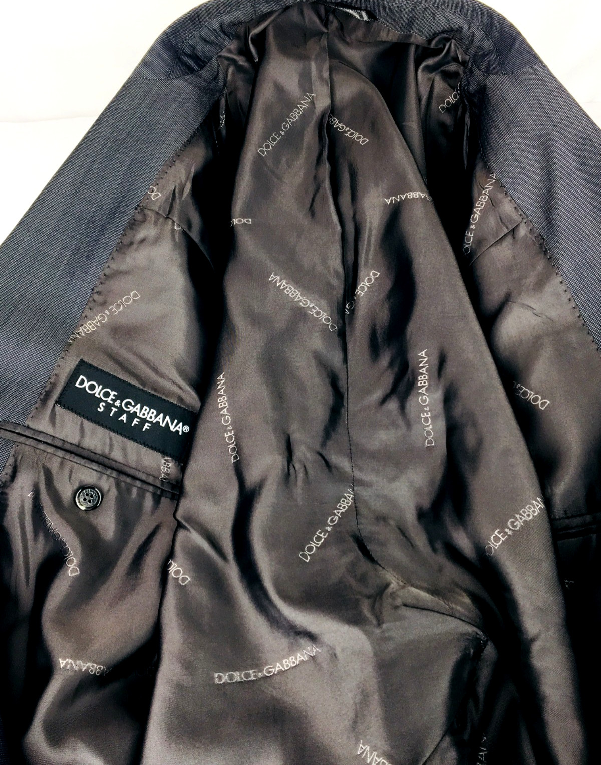 NWOT 44 Dolce & Gabbana Staff Martini Mens 2 Button Wool Suit Gray Pants 41