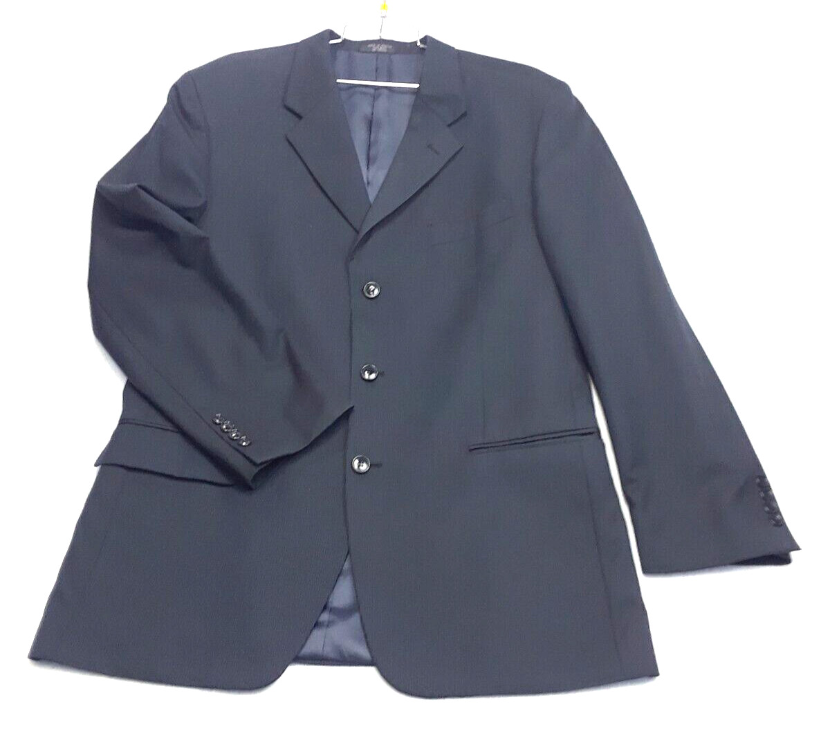 Jones New York Blazer Mens 42R Black Wool Sport Coat Suit Jacket Made in Mexico