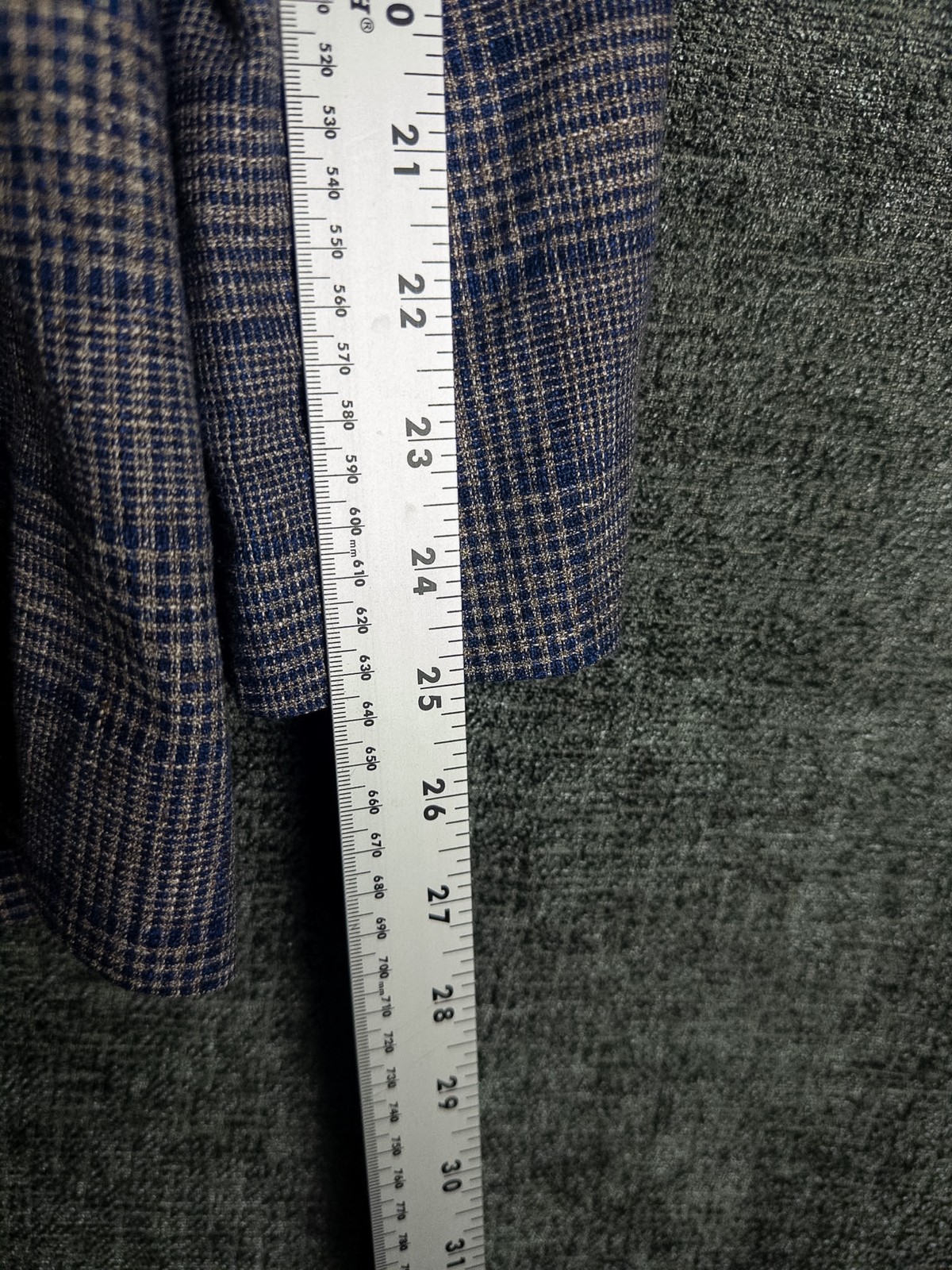 Jos A Bank 1905 Linen Cotton Blazer Sport Coat Mens 42R Blue Plaid Old Money