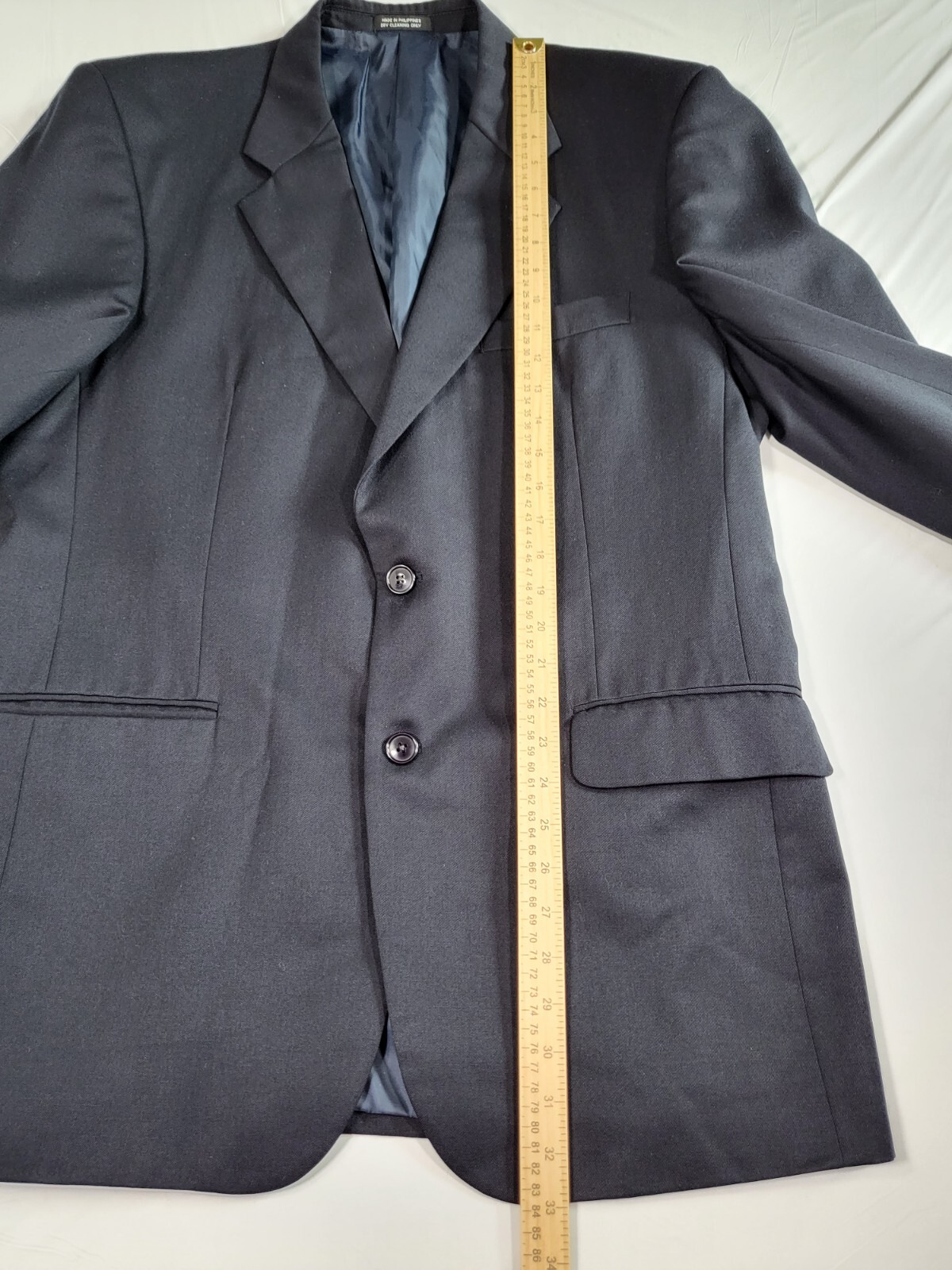 Via Veneto Suit Jacket Mens 42L Euro Fashion Sport Coat Blazer Wool Black