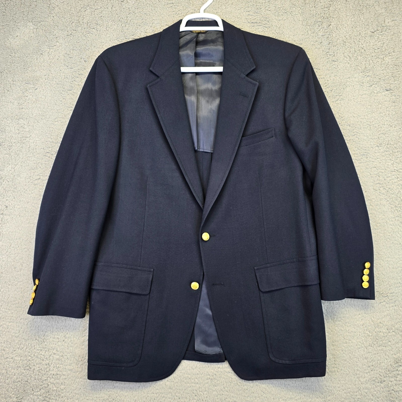 John Weitz Jordan Marsh Blazer Mens 46 Gold Buttons Classic Business Jacket