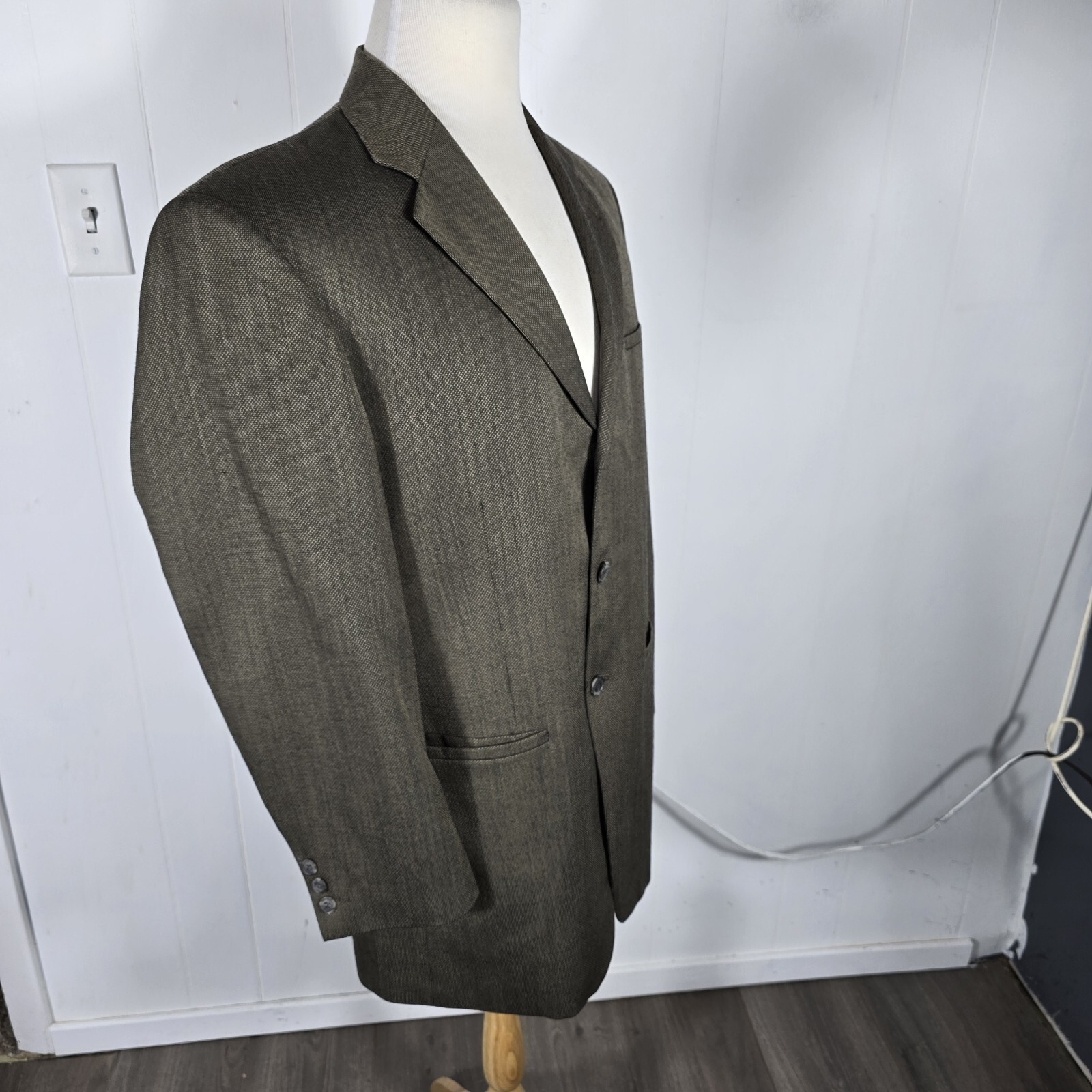 J.ferrer Mens 40R Brown Color Poly Wool Suit Separate Jacket S36