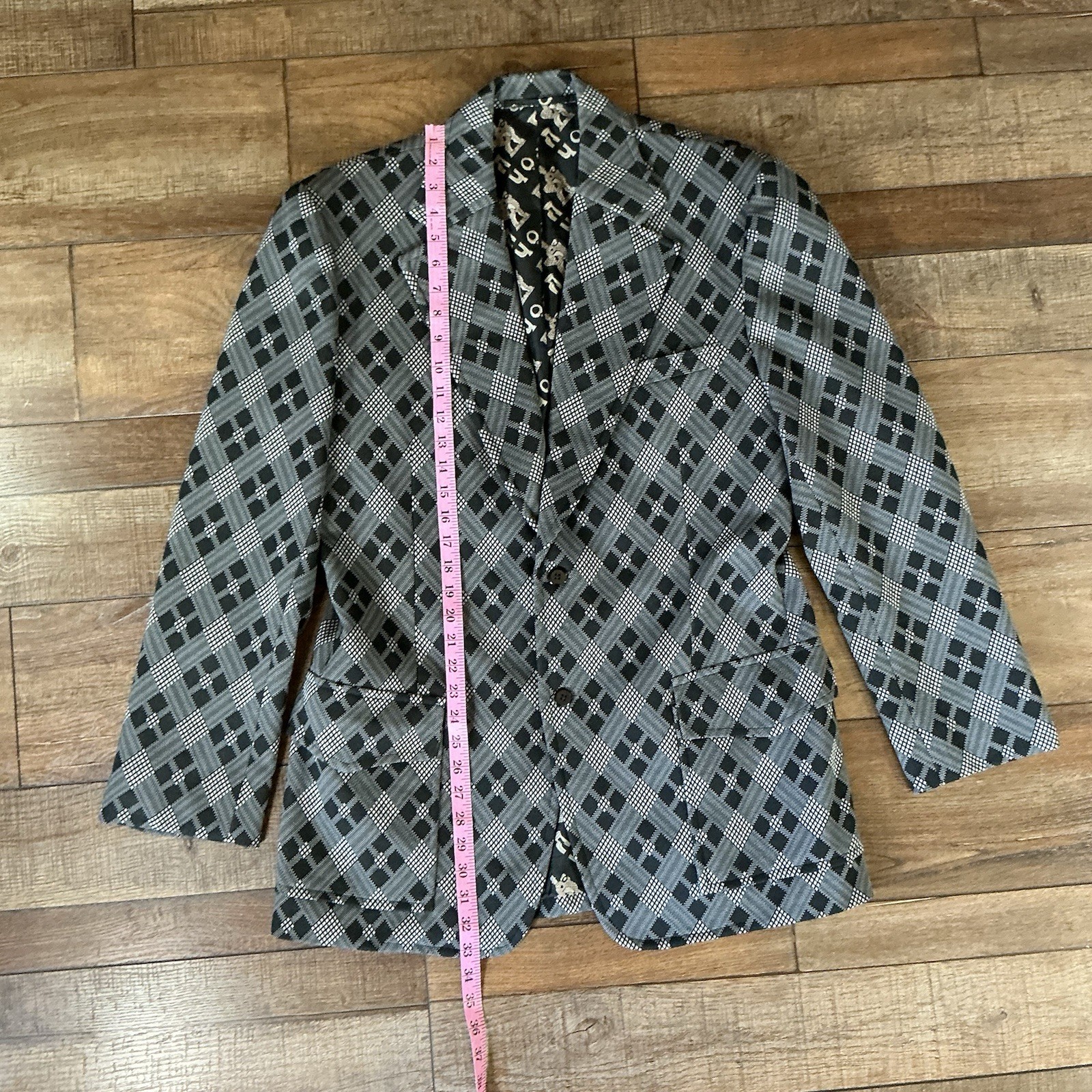 VTG Mulchand’s Dunhill Custom Plaid Blazer Men’s 40R Hong Kong Tailored #56125