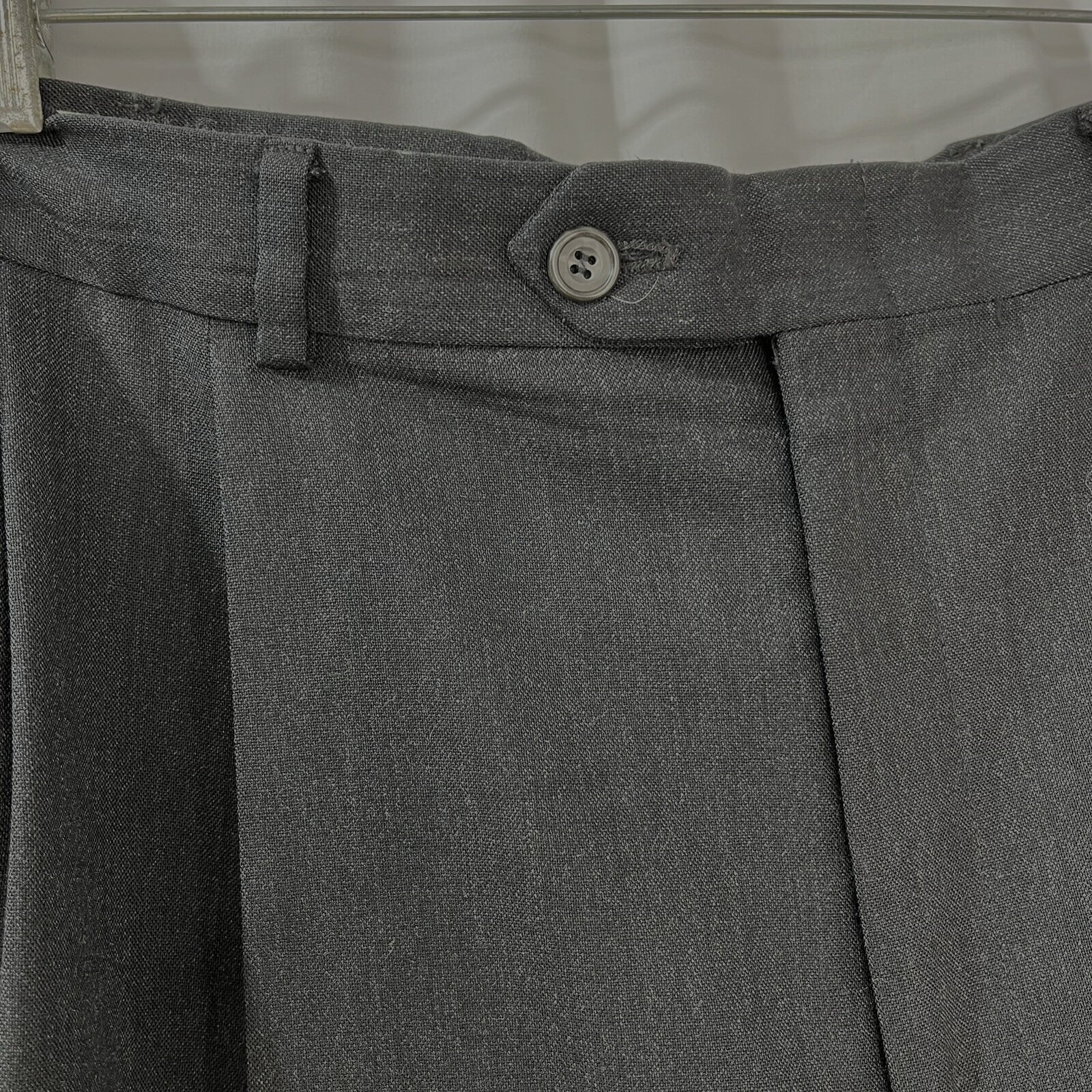 Evan Picone Mens Dark Gray Wool Suit Jacket 44R Pants 38X28 Union Made USA