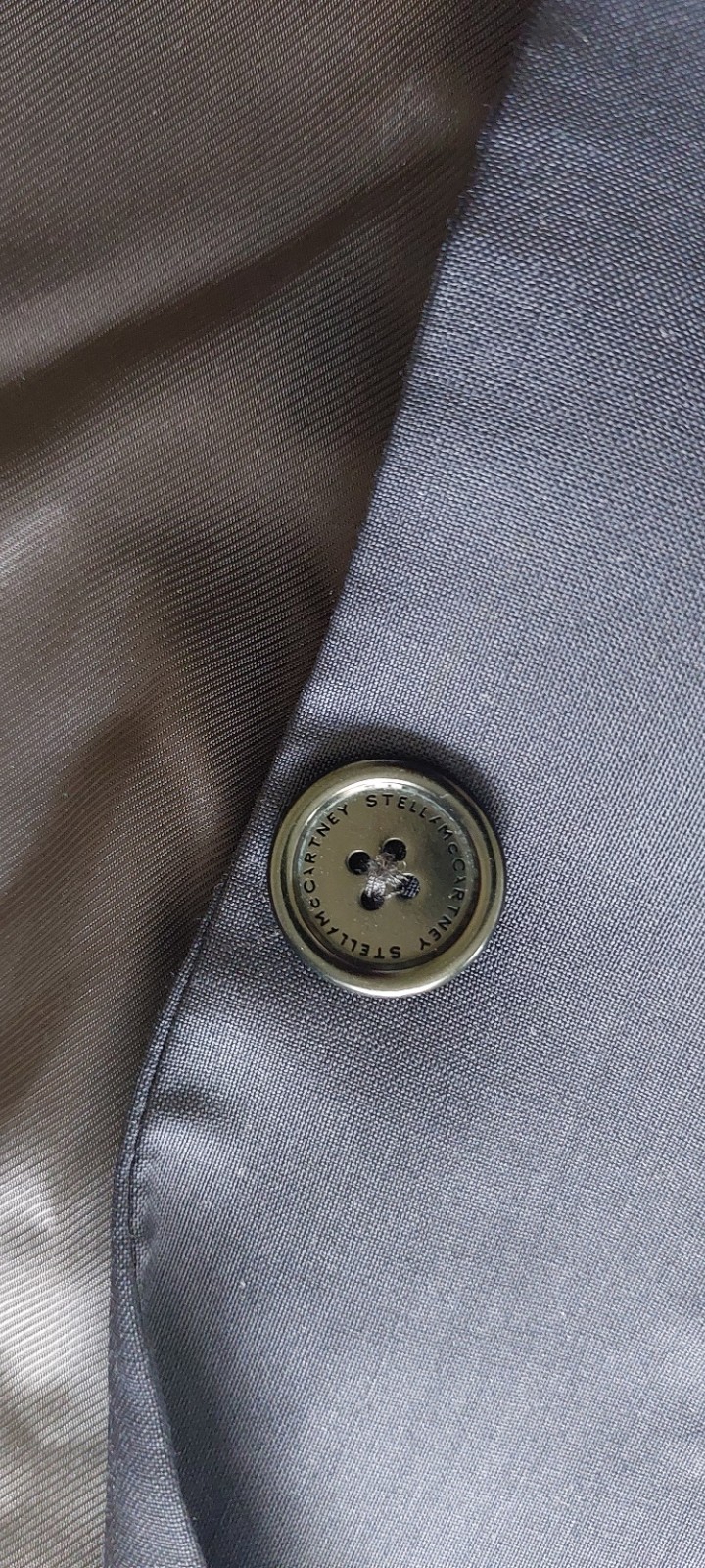 Stella McCartney 100% Wool Navy Blue Suit Jacket Made in Italy w/ Dust Bag 50IT