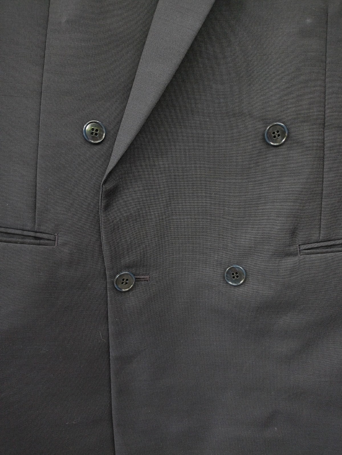 Vintage Balmain Paris Wool Blazer 42R Double Breasted Navy Made in Japan Men