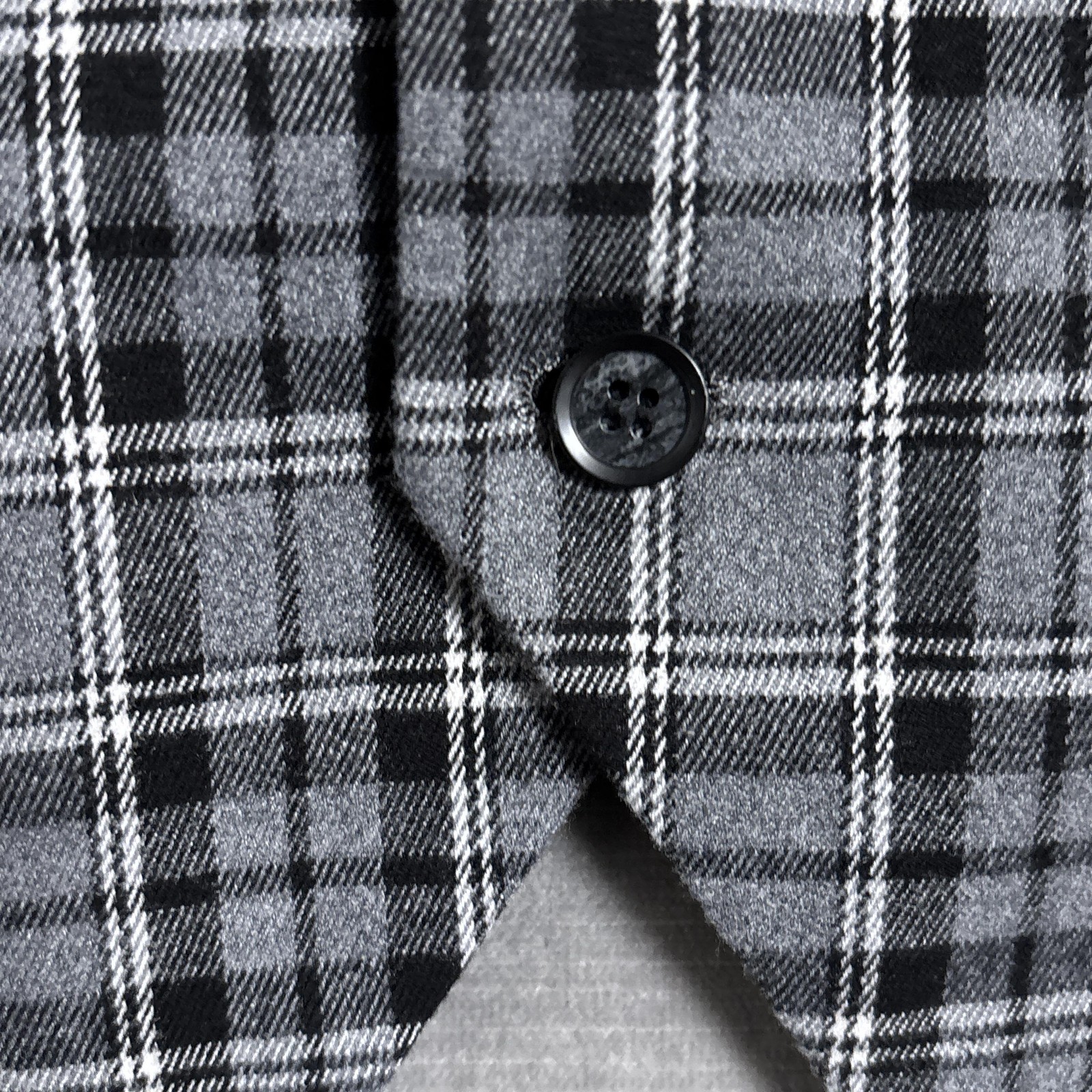 HISDERN Suit Vest L 40/42 Handmade Gray Plaid Waistcoat Business Classic