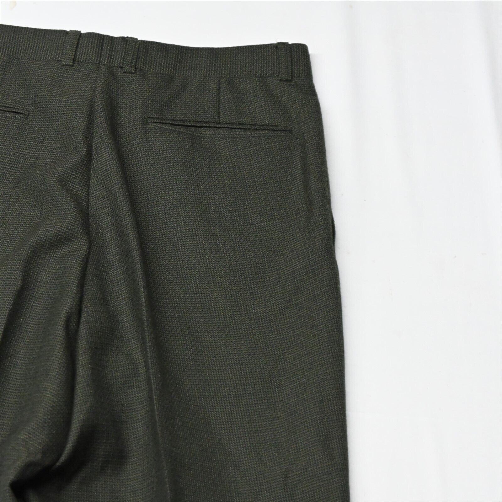 Franco Lanzetti 40R 30×28 Green Tweed Mens Sport Coat Jacket Pants Suit
