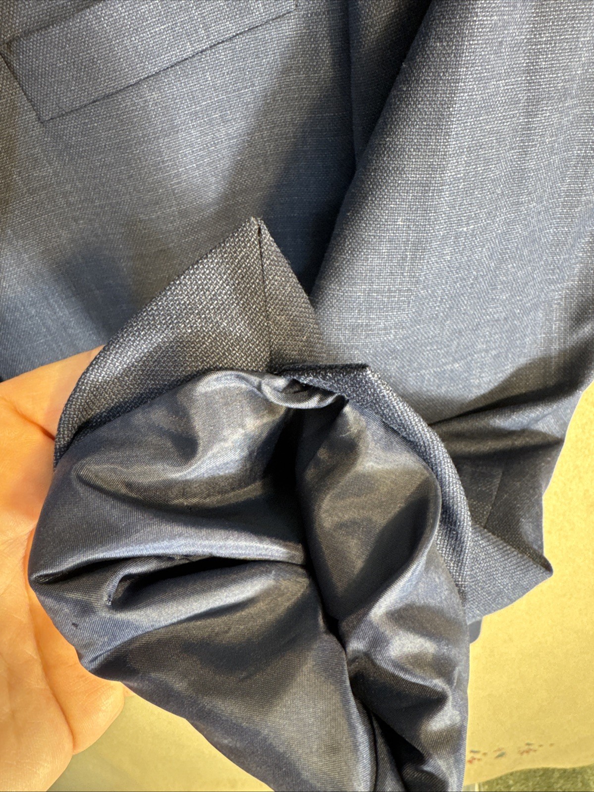 Stafford Men’s 50R Slim Fit Sport Coat COOLMAX ALL SEASONS Blue Hopsack Ecomade