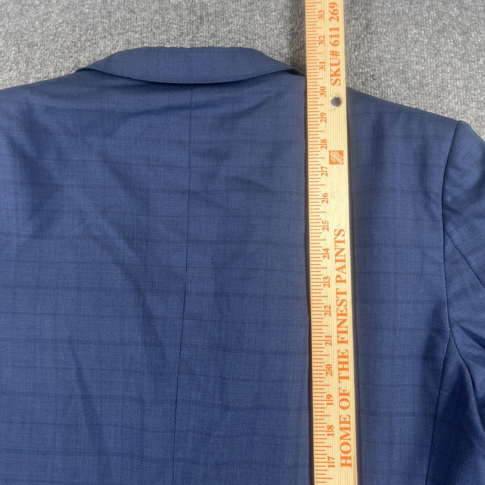 Ermenegildo Zegna Blazer Mens IT 56R Blue Check Wool Silk Suit Jacket Italy