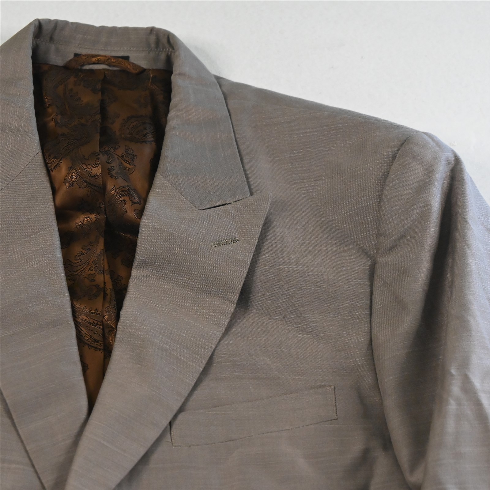 Steve Harvey 44R 36×28 Tan Bown King 3 Piece Vest Mens Jacket Pants Suit