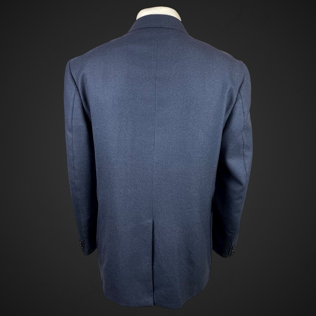 Vintage Italian Men’s Blazer Jacket 40R By Hugo Wool Patch Pocket 3 Button