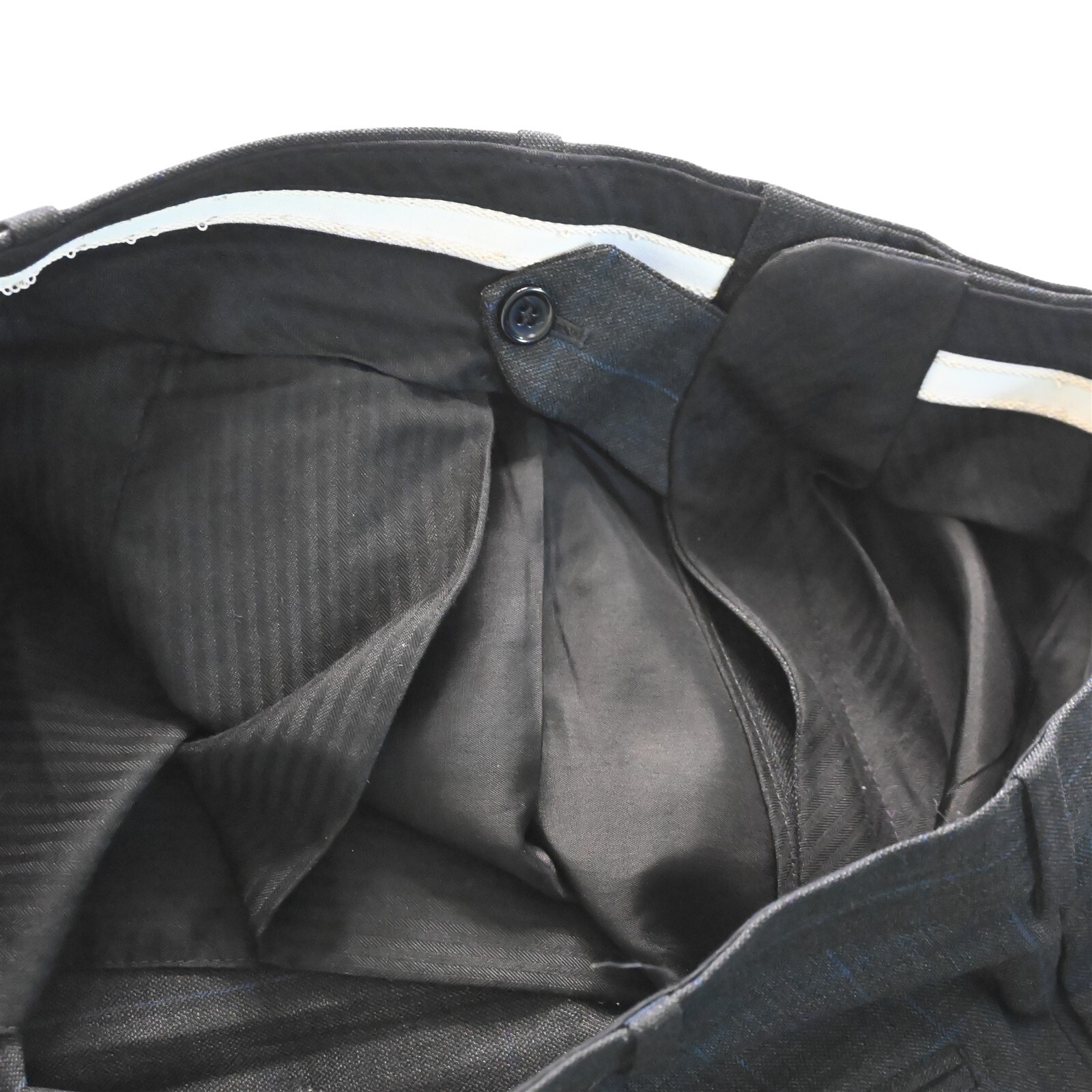 Tom James 42R 36×32 Gray Windowpane Wool Mens Jacket Pants Suit