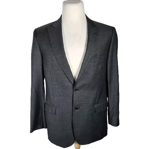 brooks brothers 1818 Mens 41R Charcoal Gray 100% Wool Sport Coat S15