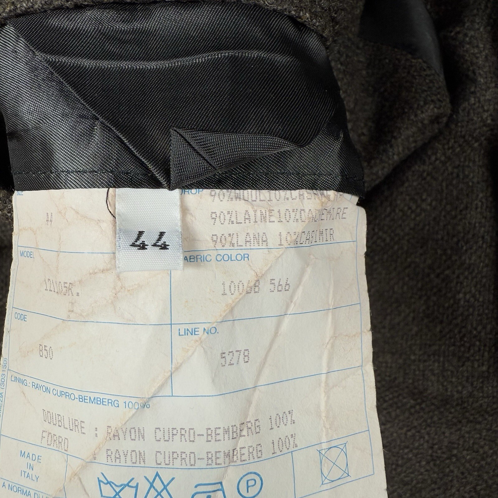 Zanella Blazer Mens 44R Brown Herringbone Wool Cashmere Blend Sports Coat Tweed