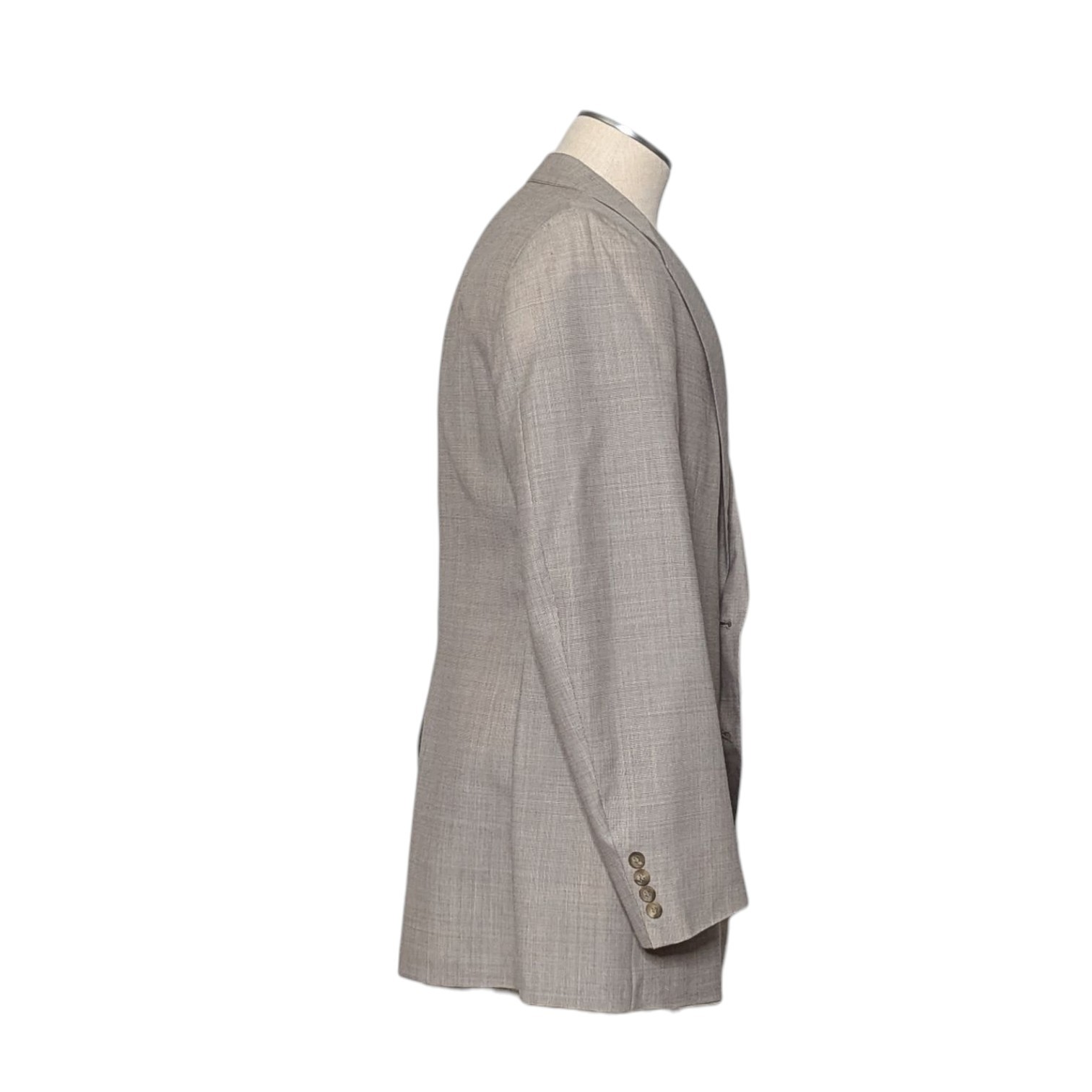 Vintage Chaps By Ralph Lauren 3-Piece Suit Tan Crosshatch Preppy Old Money Rich