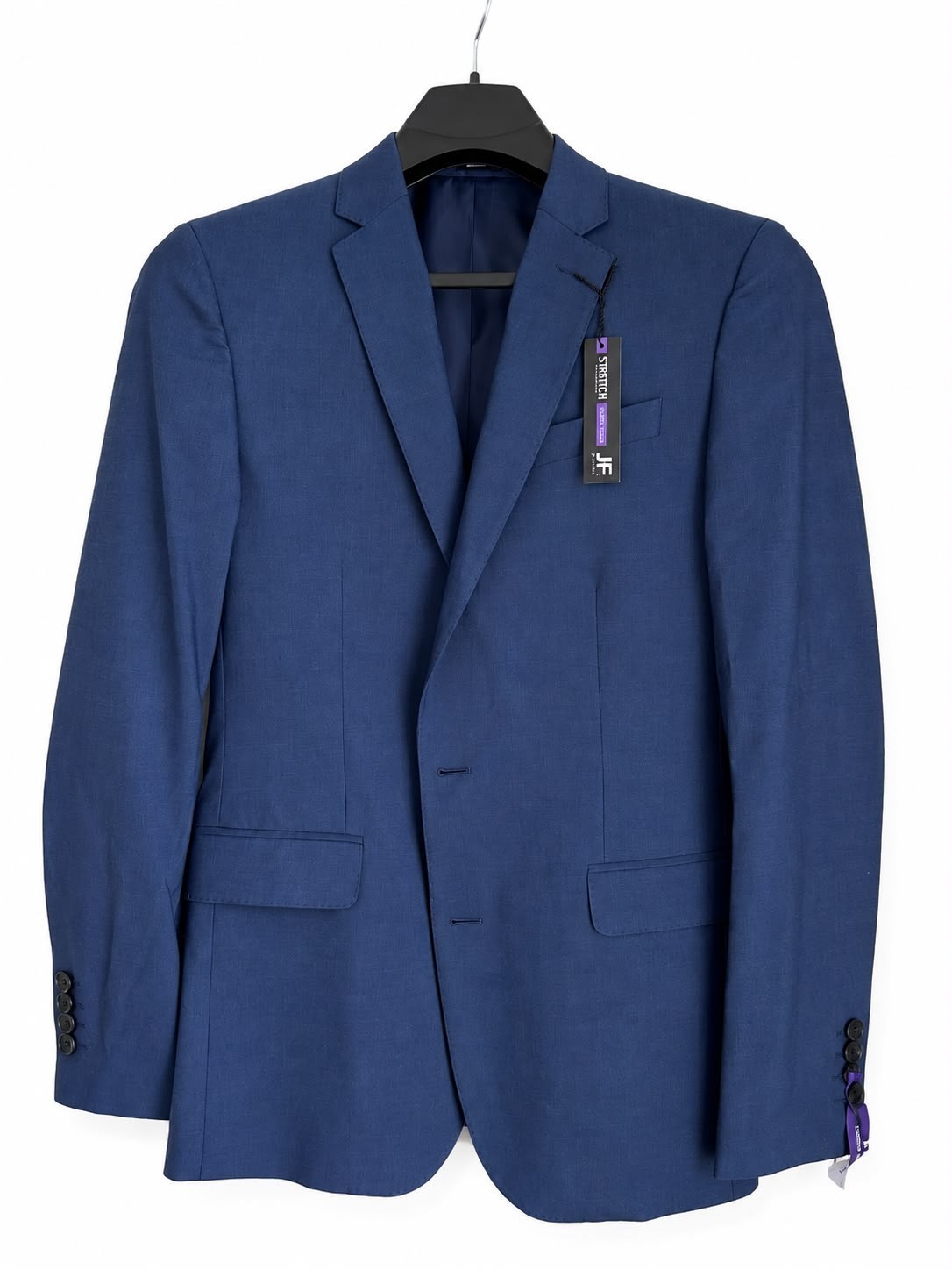 NWT JF J Ferrar 40L Super Slim Stretch Blazer Jacket Dark Blue Textured