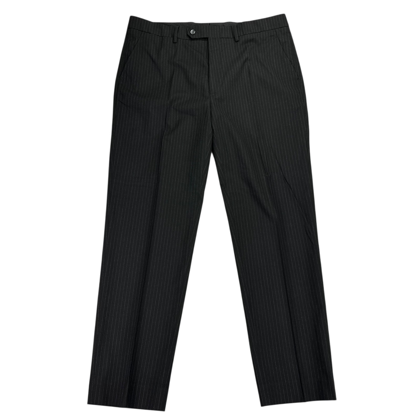 Nautica Mens 2-Piece Modern Fit Active Stretch Pinstripe Suit Black 44R 38W