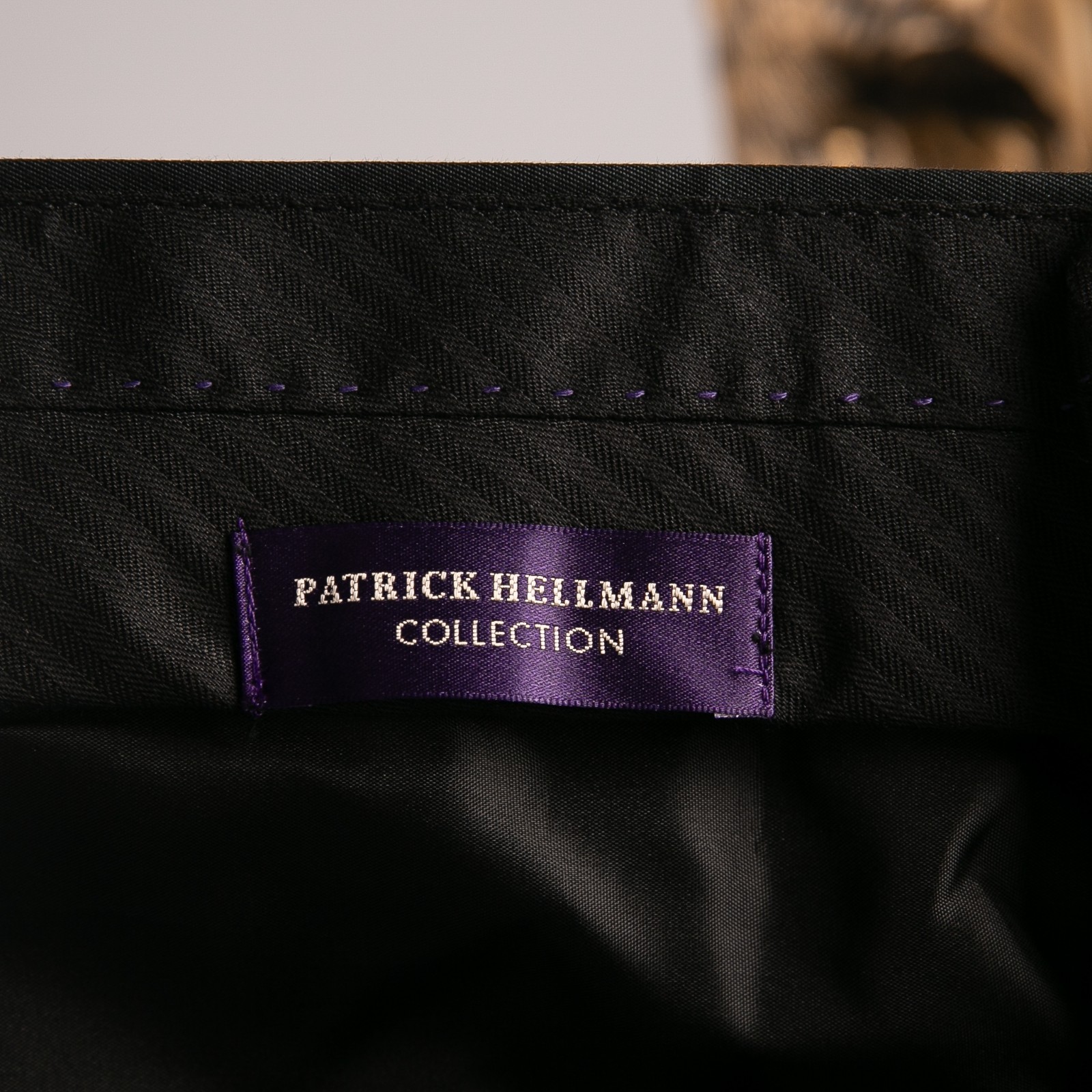 NWT $2350 PATRICK HELLMANN Pure Cotton Peak Lapel Suit Midnight Blue 46US/56IT
