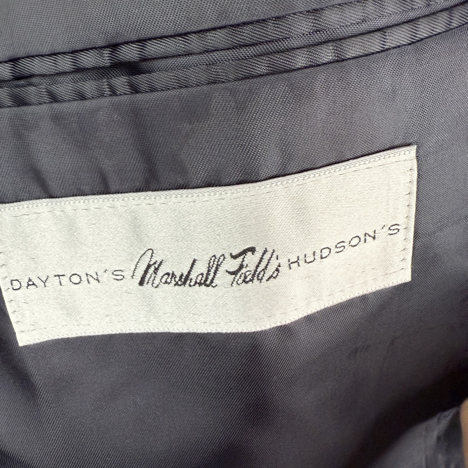 Jones New York Suit Mens 46R Navy Blue 3 Button Golden Twist Wool Pants 36×26