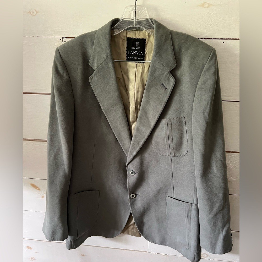 Lanvin Gray Suede Men’s Blazer, Paris/New York, see photos, EUC
