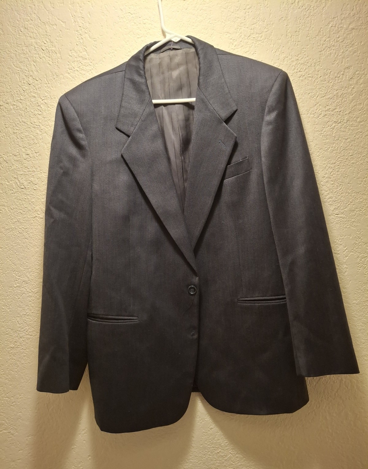 Jeffrey Duane for Sadow Men’s Black Pinstripe Wool Tuxedo Jacket 40