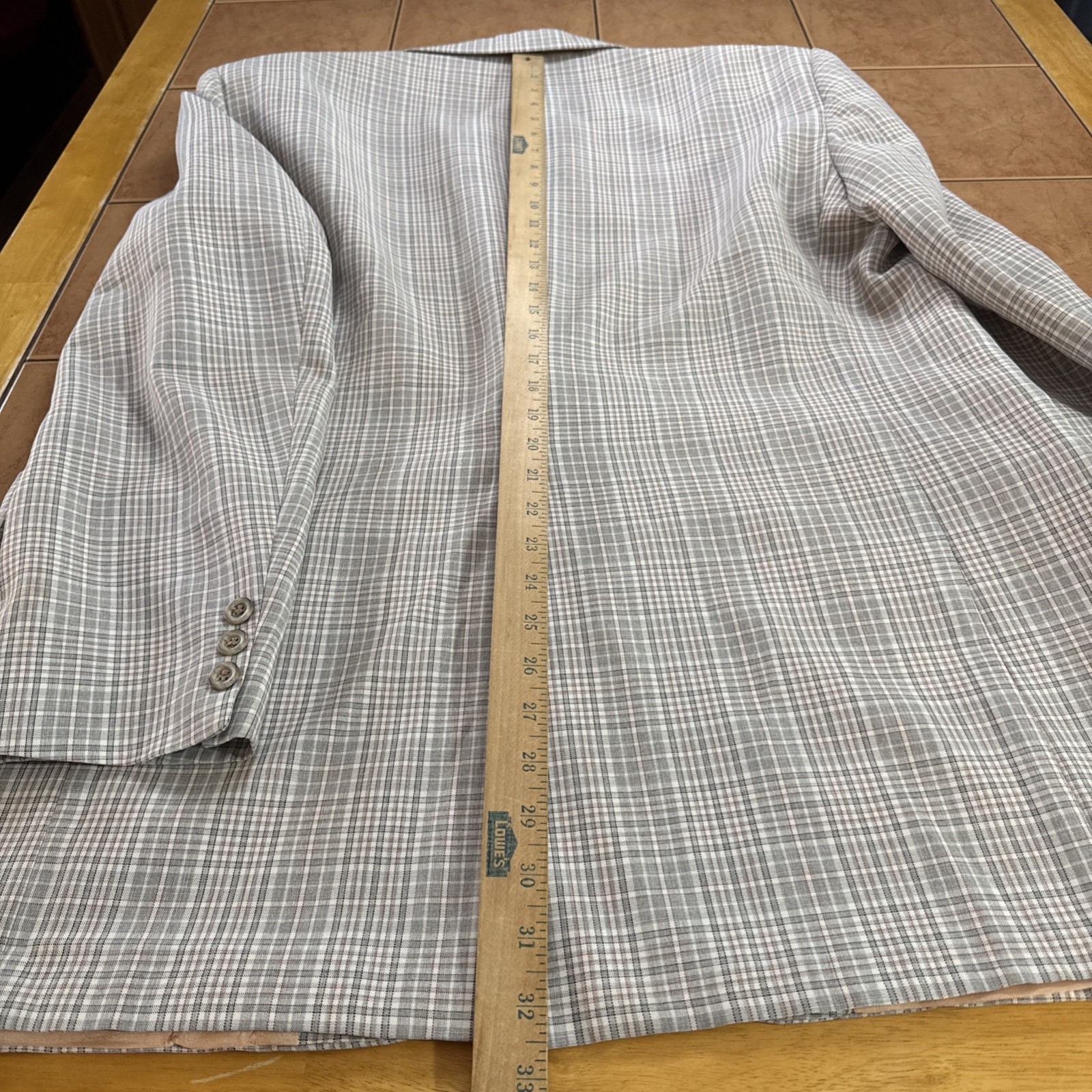 Vintage Classic Collection Sears Mens Sz 46L Multi Color Plaid Blazer Jacket
