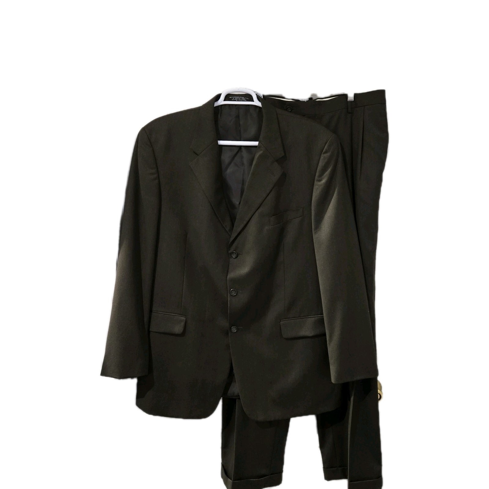 Jones NY Famous Barr Wool/ Cashmere Brown Suit C52 L34 Pants 36×32 Sm Flaw Photo