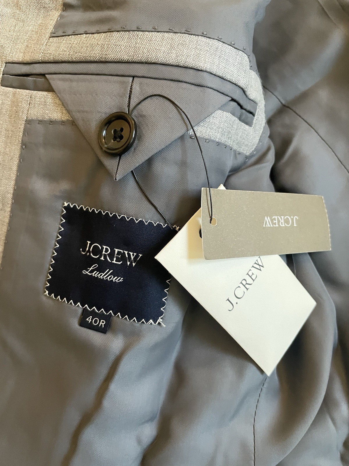 J. CREW Ludlow Slim-fit suit jacket in Italian wool in Gray NWT 40 R $550 28130