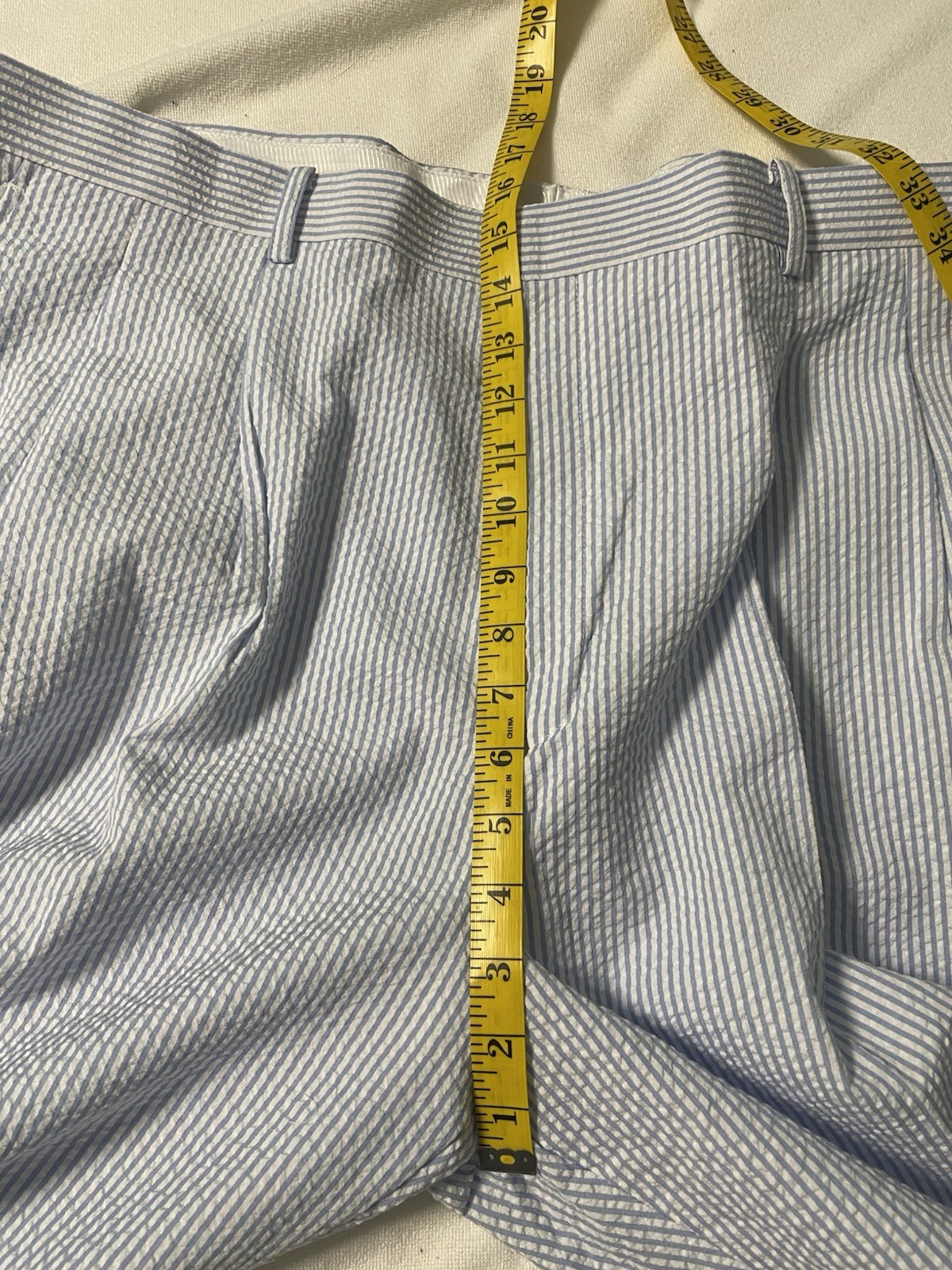 Blue Seersucker 3 Piece Suit 50 L 45 Waist Unhemed NWT Wedding! Southern Charm!