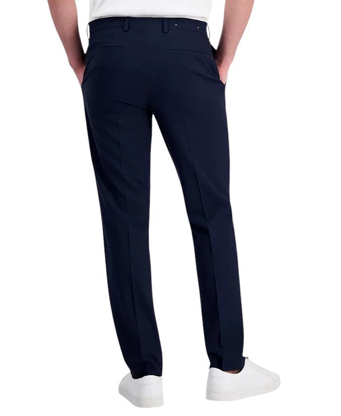 Dkny Mens Modern fit 2 Piece Suit 38 S / 31 Waist Navy Blue Solid Stretch