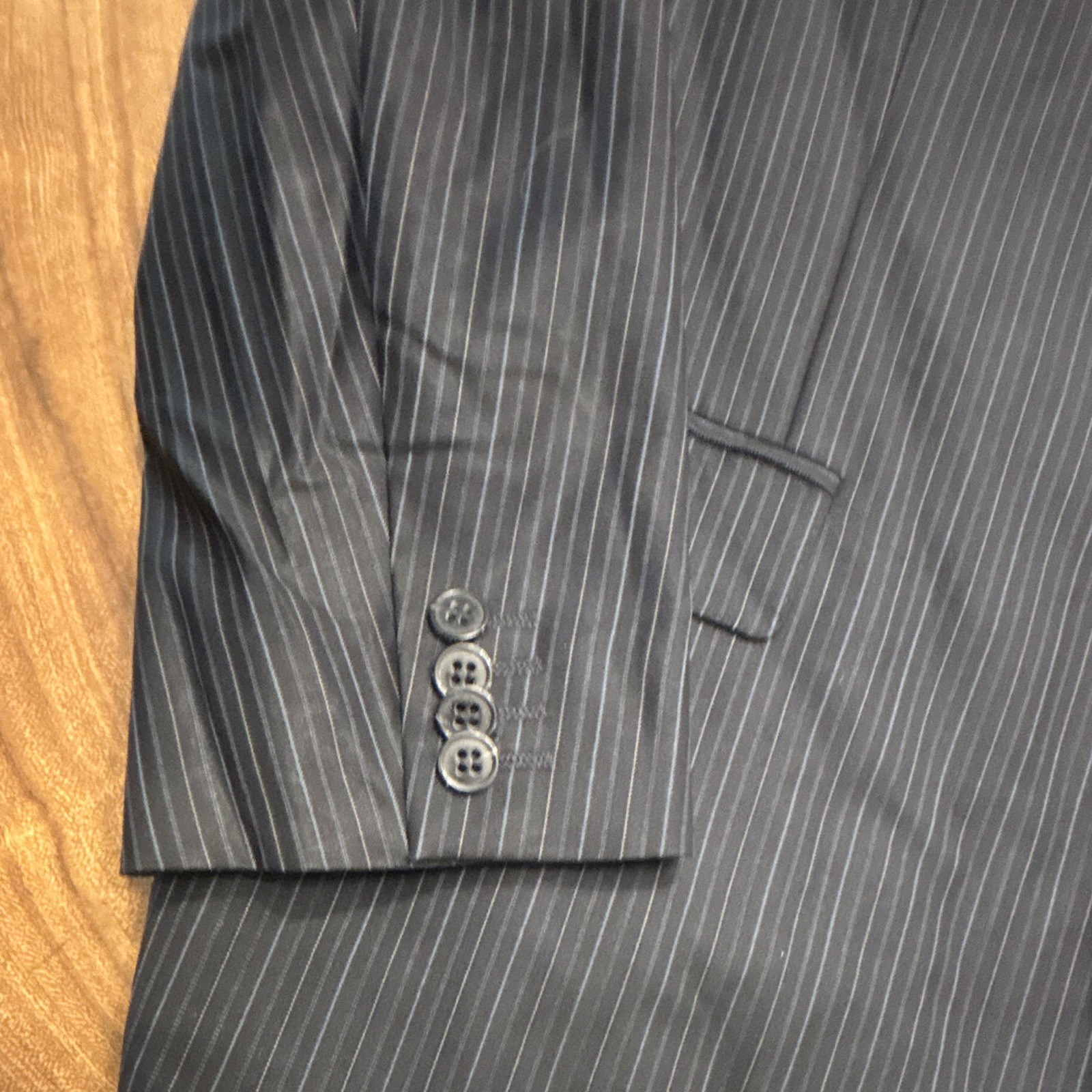 2 piece suit Z Zegna «City» Navy Blue Pinstripe Suit – made in Italy