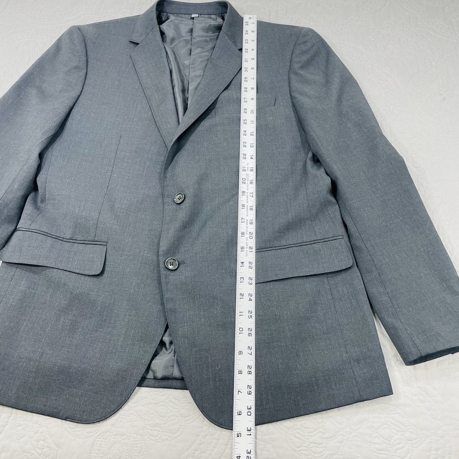 Bonobos Jacket Men 42R Long Gray Wool Stretch Blazer Sport Coat Standard Fit