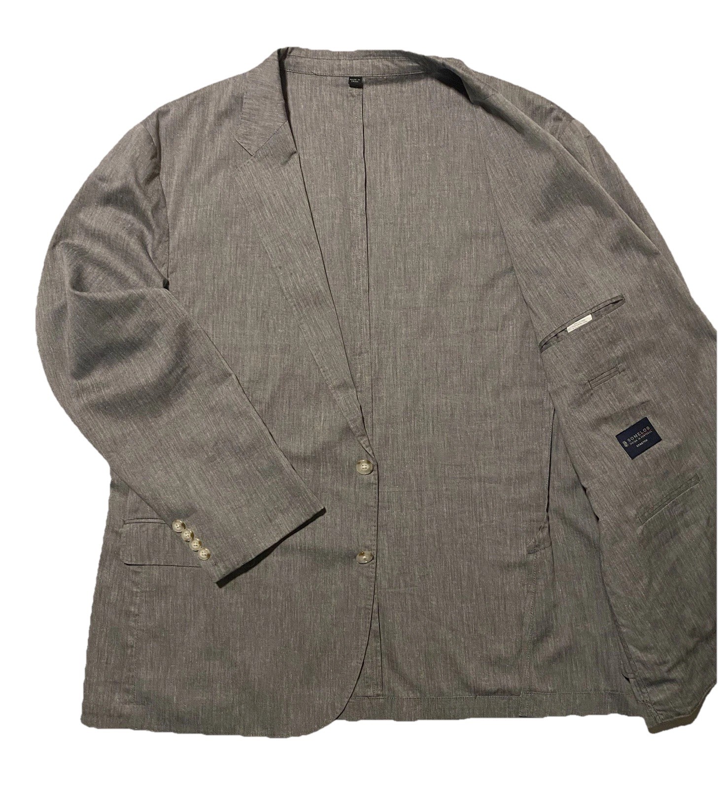 J.Crew Ludlow Classic Somelos Unlined Gray Men Sport Coat Blazer Jacket 48R EUC