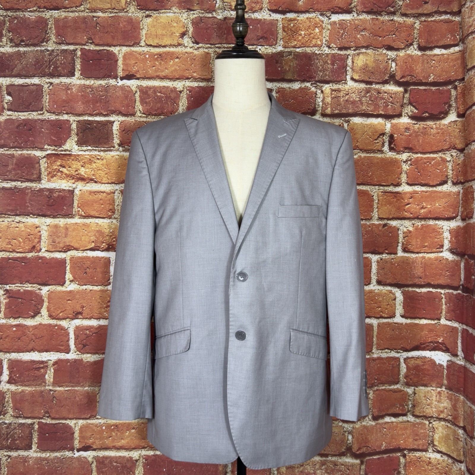 Porto Filo Extra Fine Super 160’s Gray Suit Blazer Jacket 48R Italian Made
