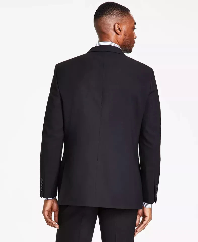 Nautica Men’s Modern-Fit Bi-Stretch Suit Jacket, Black/Noire, Size 40R