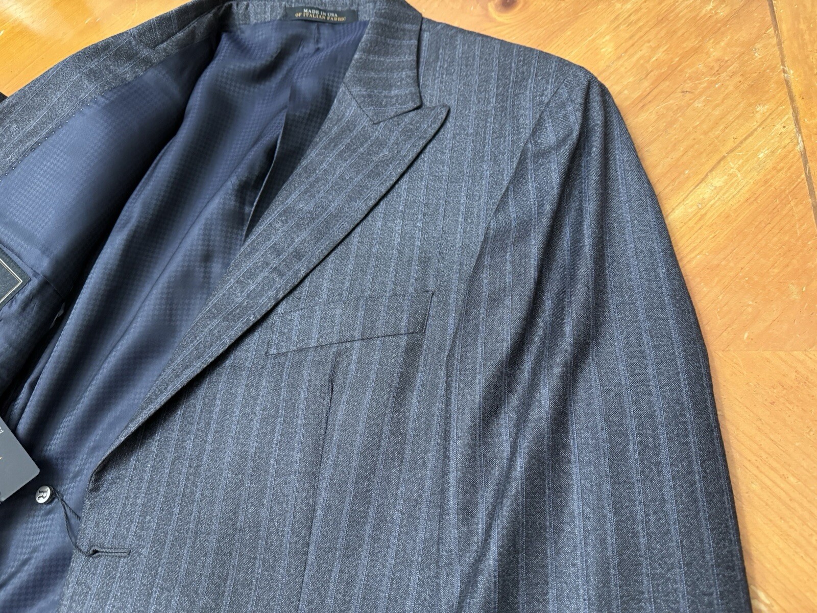 Made in USA – 40L (34 W) Suit Jos. A. Bank Reserve Charcoal – LORO PIANA FABRIC