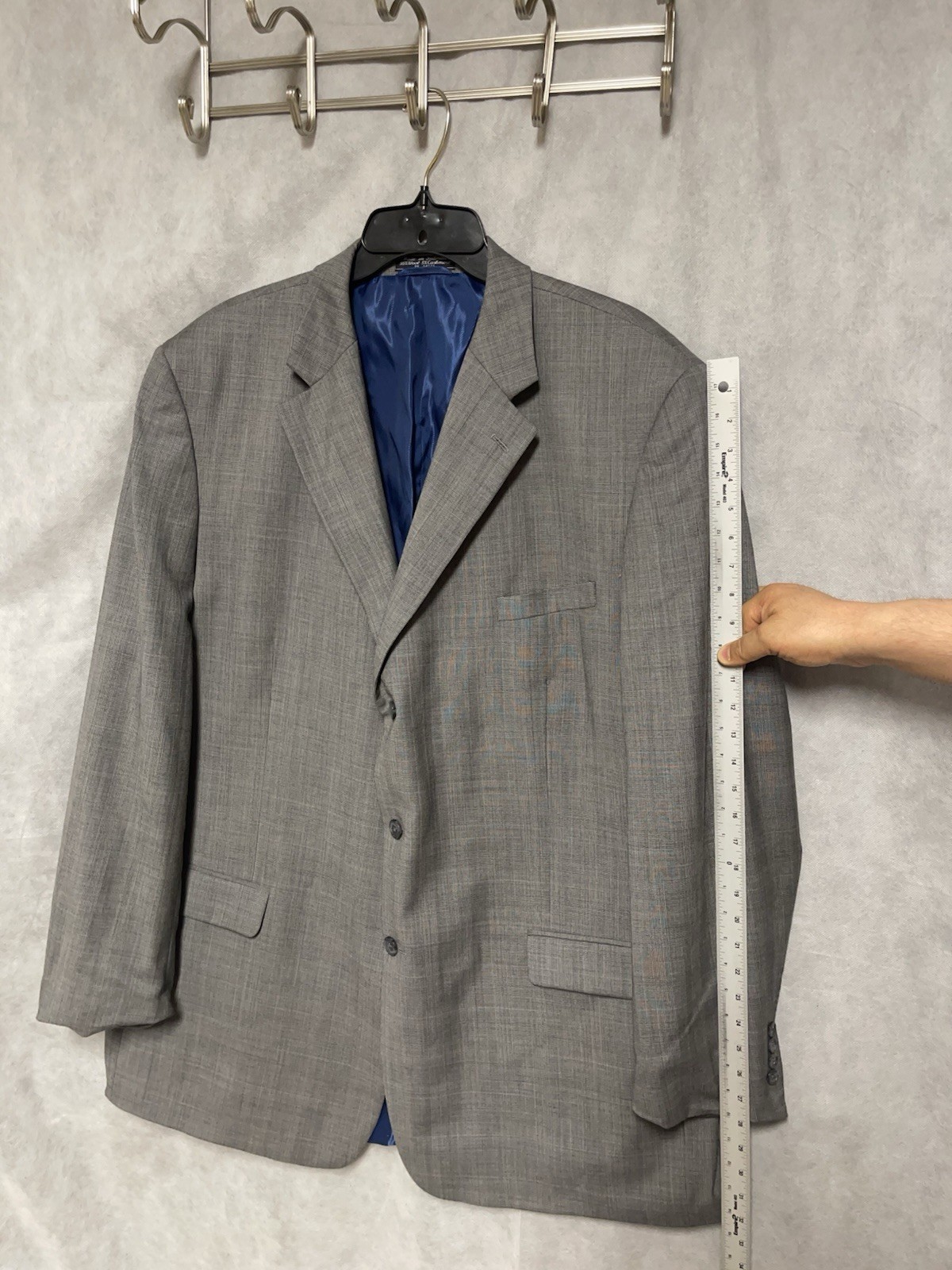 Paul Fredrick Suit Men 50XL Gray Glen Plaid 3B Cashmere Wool Academia 42×33 Luxe