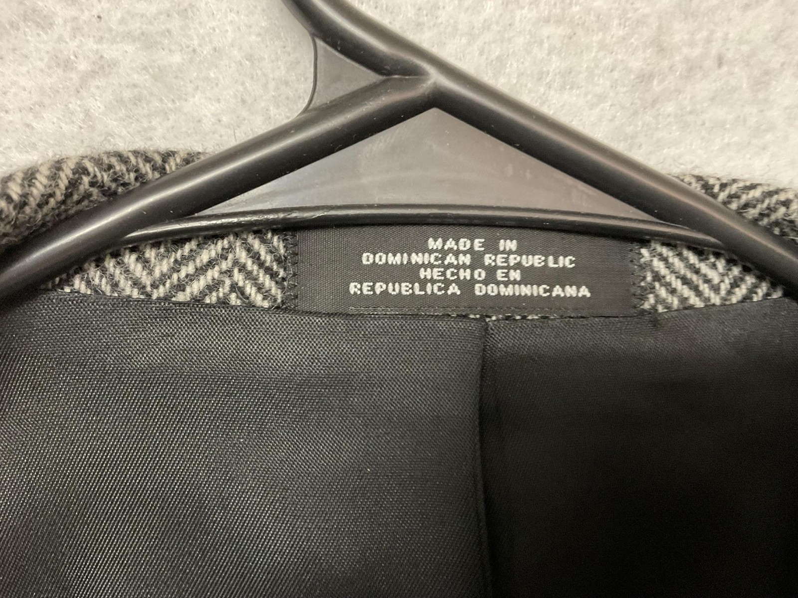 Towncraft Sport Coat Mens 46L Gray Wool Lambswool Herringbone Blazer Lined
