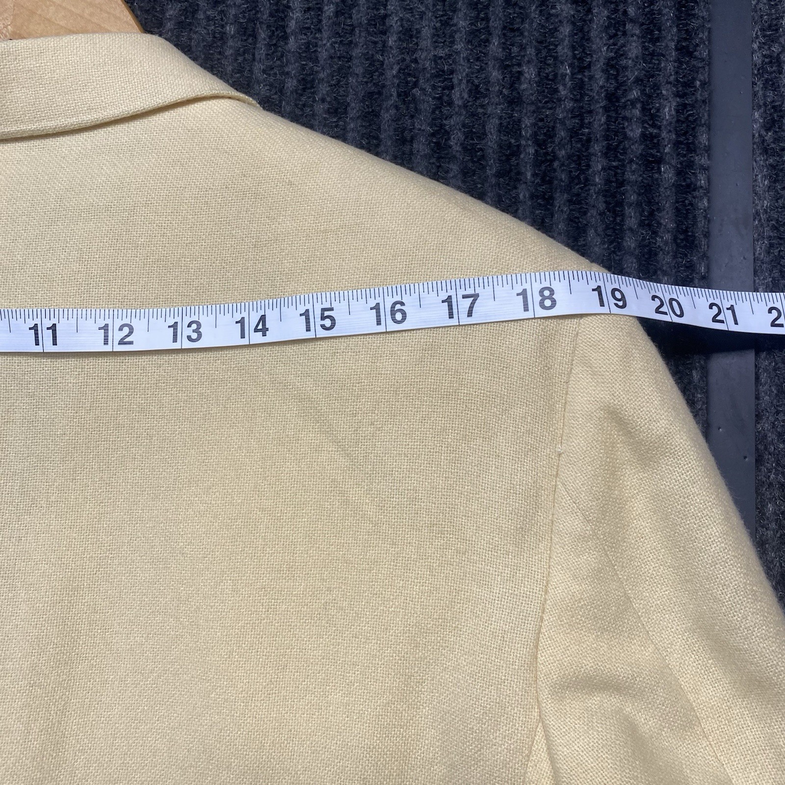 Vintage Polo Ralph Lauren Cashmere Blazer 39R Beige Preppy Sport Coat USA Made