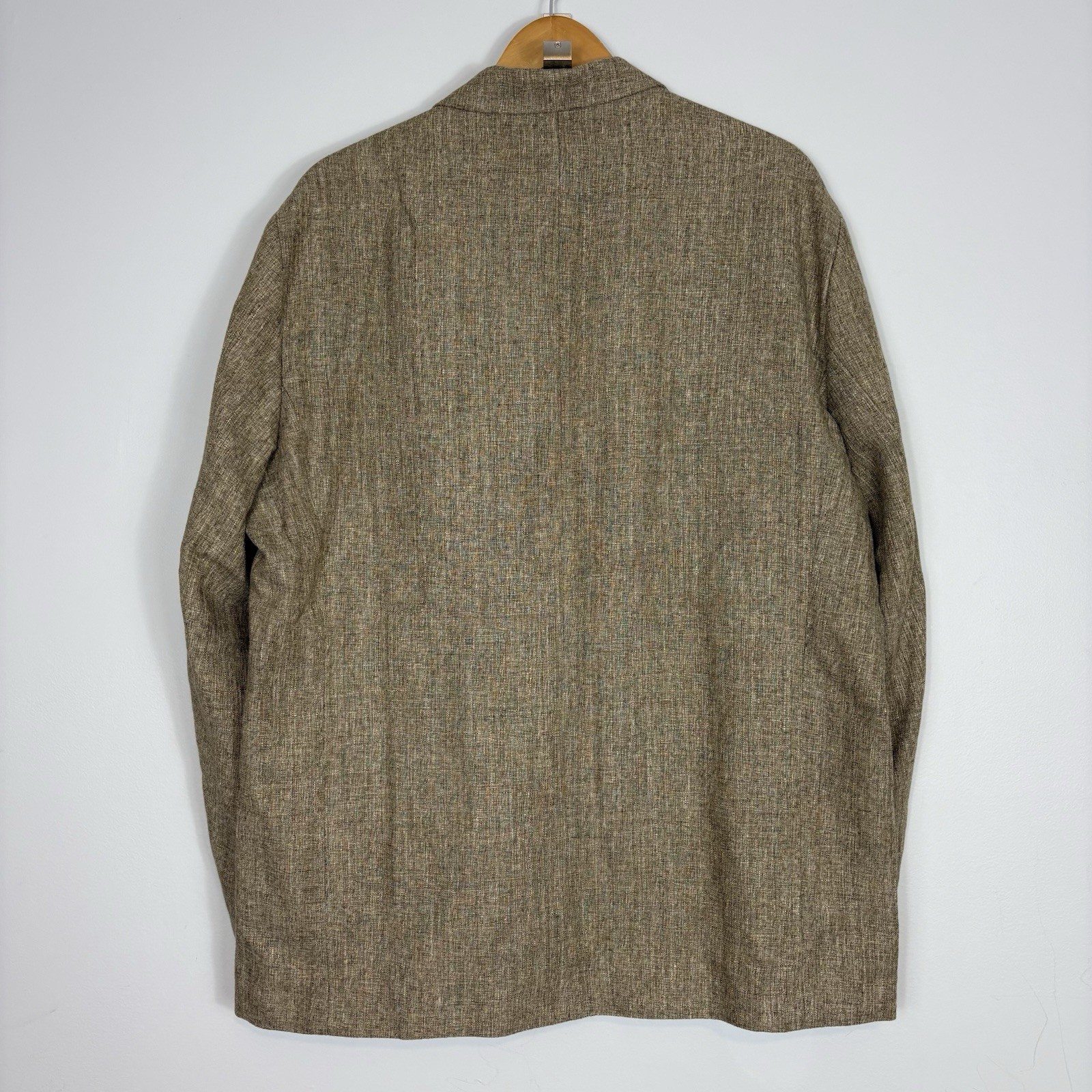 Bullock & Jones Blazer Sz XL Silk Linen Wool Hopsack Sport Coat Unstructured