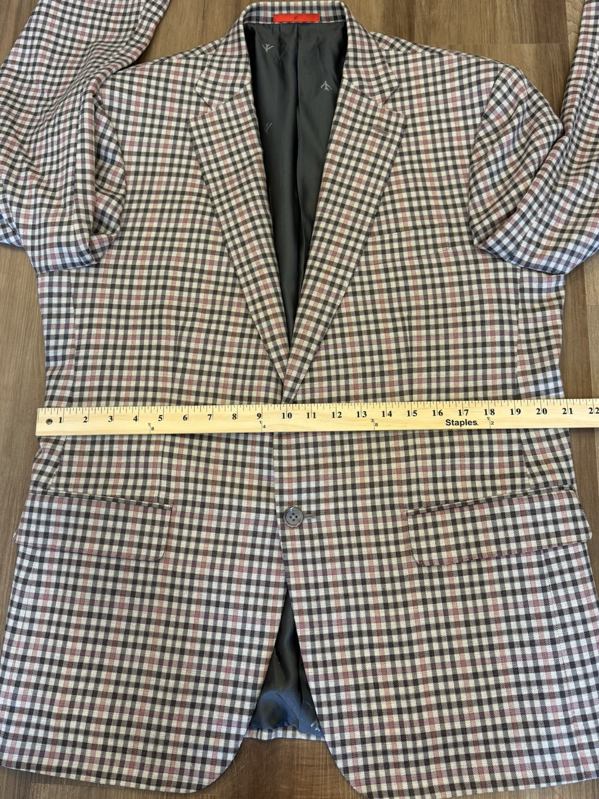 Isaia Napoli Sport Coat 54 EU 44R Check Plaid 100% 120’s Wool Italy Blazer