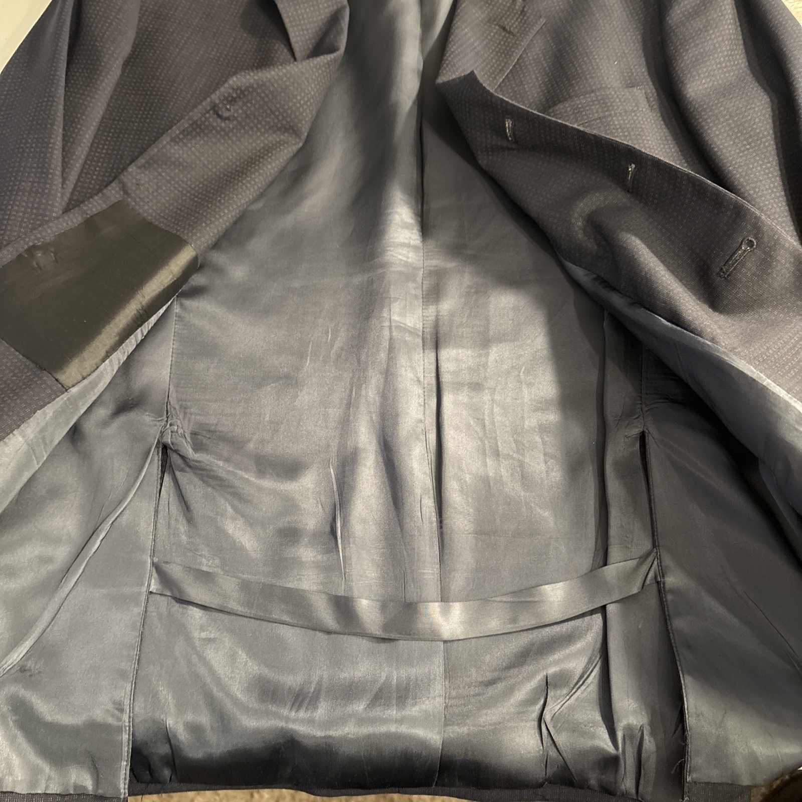 Kenneth Cole Collection Men’s 4 Button Blue Suit- See Photos For Size