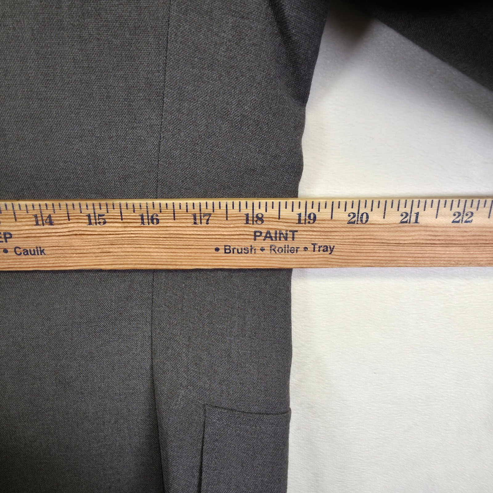 Mens Gray Blazer Jacket 38 Polyester Wool Blend Gold Buttons