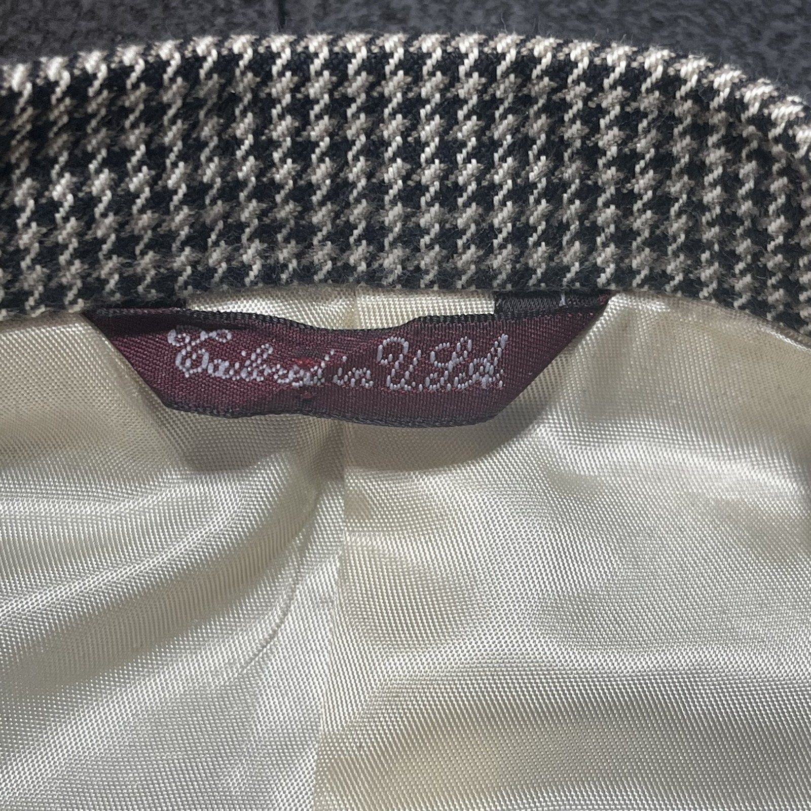 Norm Thompson Blazer Men Houndstooth Wool Elbow Patch Sport Coat Jacket USA READ