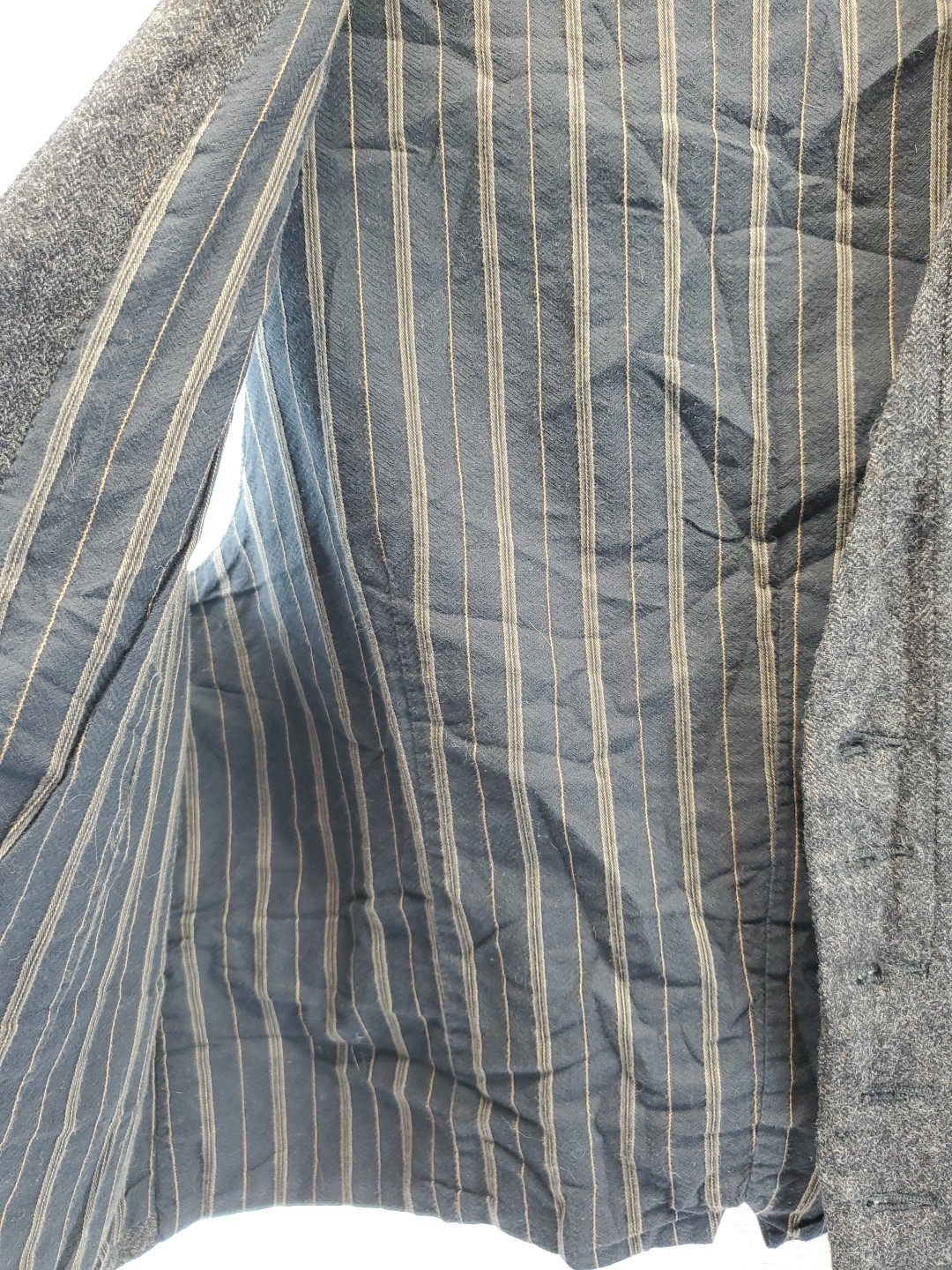 Vtg Y2K Old Navy Wool Suit Vest Gray Button Old Money Rockabilly Preppy Punk Lrg