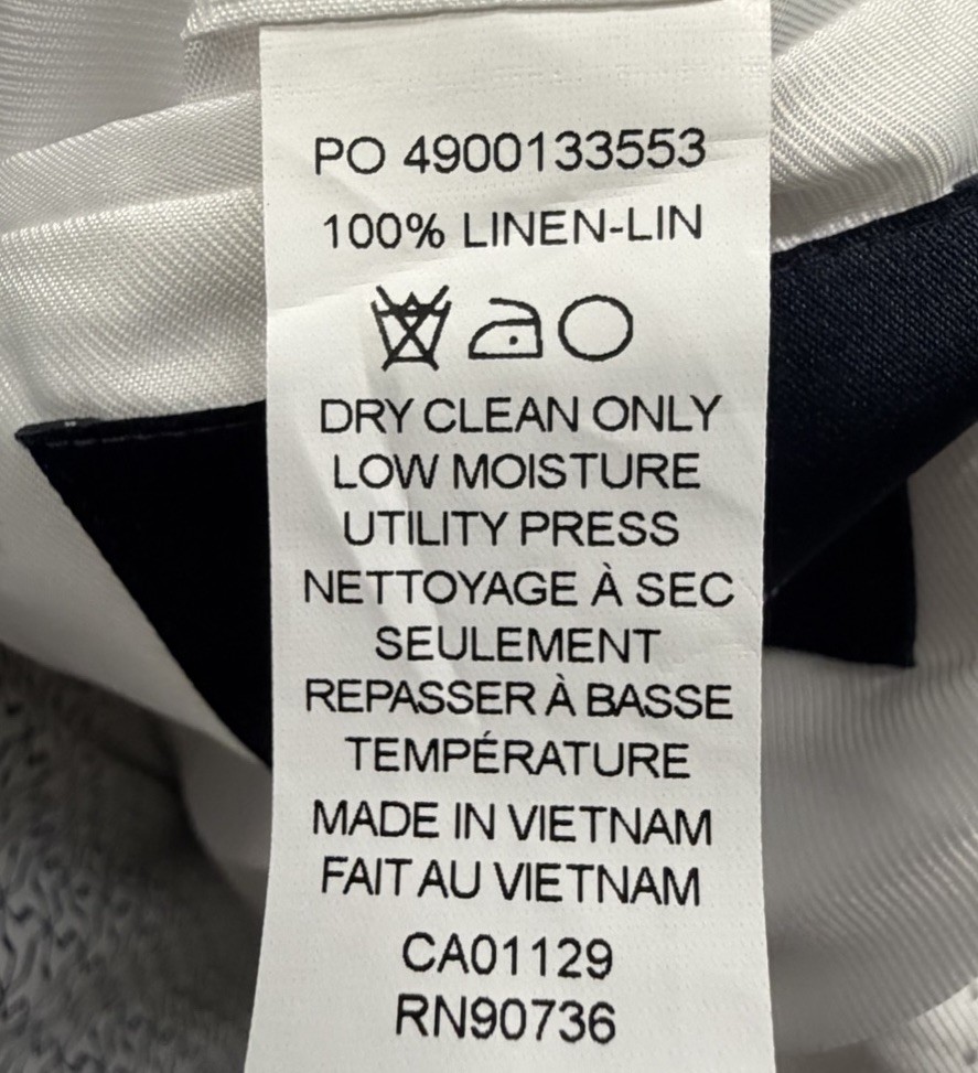 $295 New Tommy Hilfiger Men’s White Linen SLIM FIT Sport Coat Jacket Size 42R
