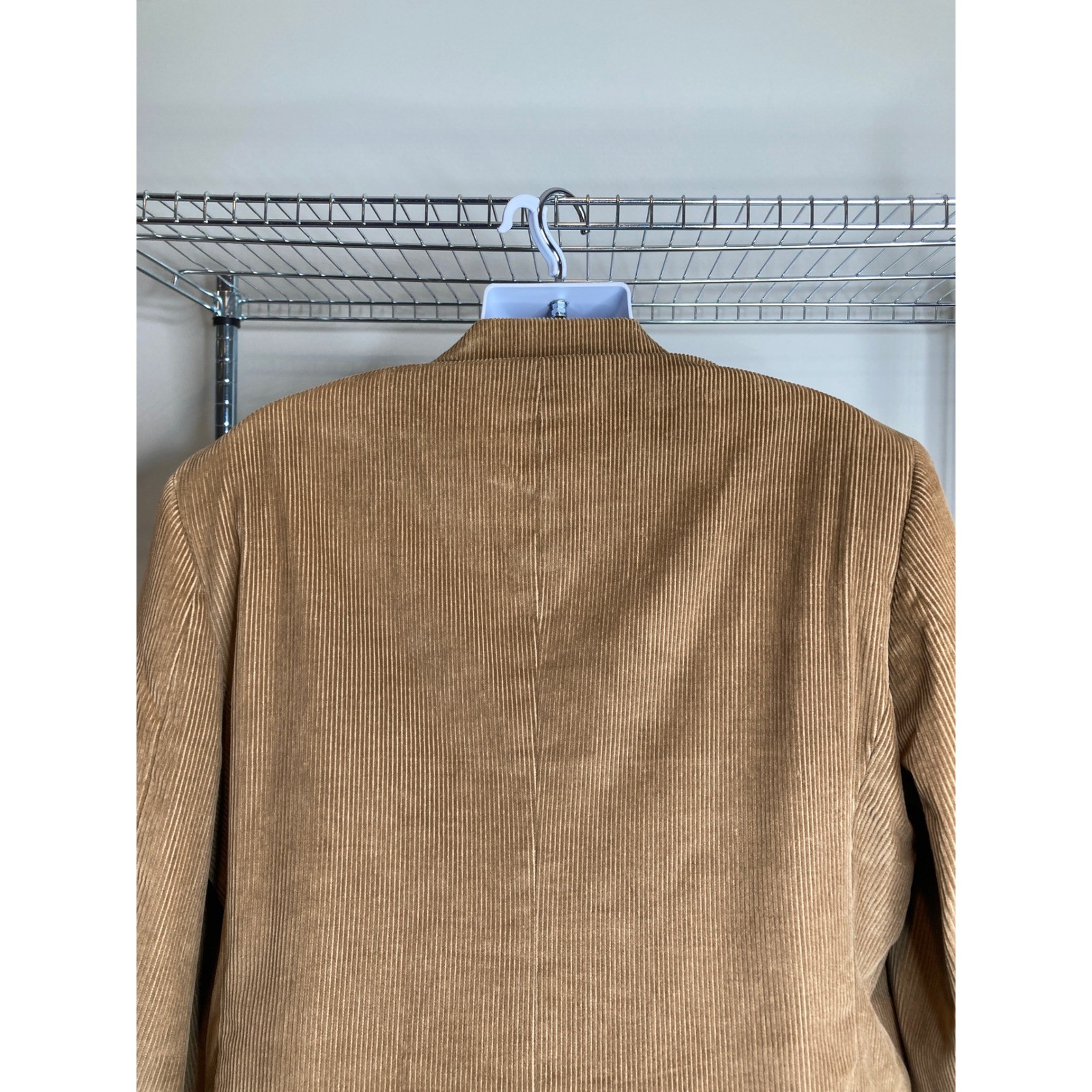 Vintage Monsieur Adolfo Mens Tan Corduroy Blazer Sz 44L Old Money Preppy Career