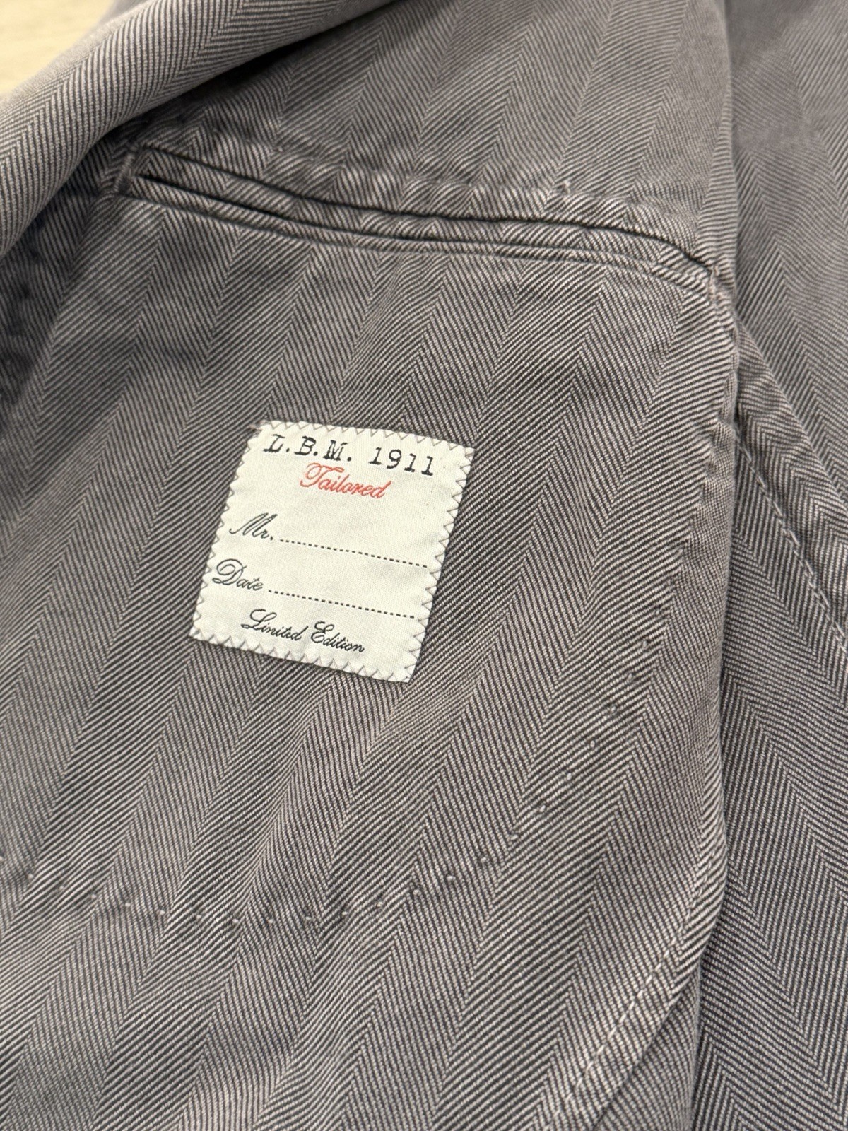 LBM 1911 Blazer Men Limited Edition Unlined Cotton Italy 54 R