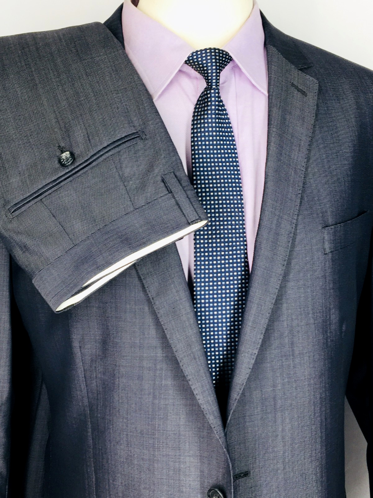 NWOT 44 Dolce & Gabbana Staff Martini Mens 2 Button Wool Suit Gray Pants 41